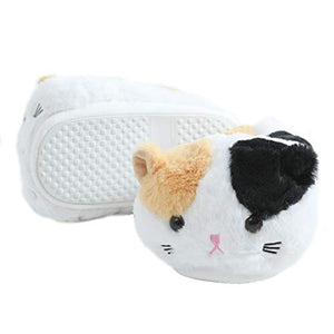Women's Winter Cute Cat Plush Animal Slippers Warm Kitten Slippers for Adults