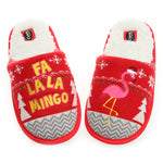 Load image into Gallery viewer, Unisex Flamingo Slippers Women&#39;s Fuzzy Plush Cozy Christmas House Shoes for Indoor Outdoor Man&#39;s Knitted Slippers
