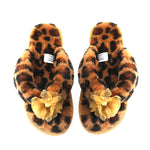 Load image into Gallery viewer, Millffy Fashion Sheepskin Women&#39;s Slippers Fluffy Leopard Thong Slippers Home Slippers Bedroom Shoes Slides
