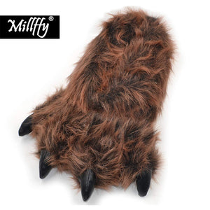 Millffy Funny Bear Paw Slippers Adult Monster Dino slippers for Kids Adults
