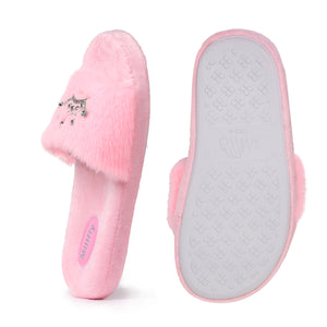 Millffy Plush Fluffy Slippers Princess Crown Bling Bling Diamond crown jewelry Ladies Shoes Pink Girl Home Slippers…