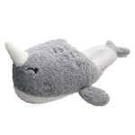 Load image into Gallery viewer, Millffy Adorable narwhal Super Soft Plush Slippers Warm Winter Indoor Bedroom Animal Slipper
