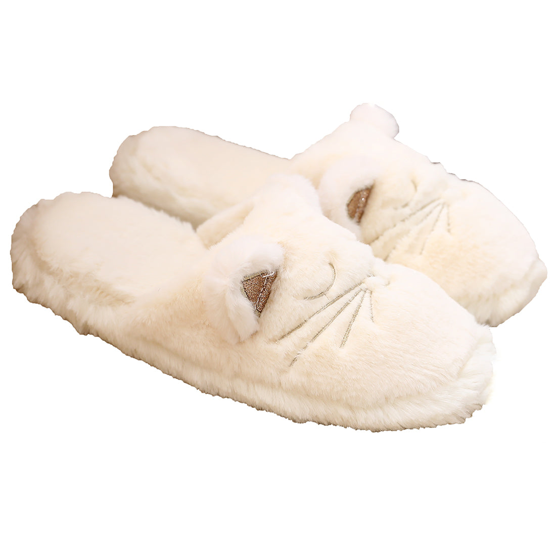 Millffy Plush kitty Slippers Women cat Animal Comfy Cute Warm Home Indoor slippers