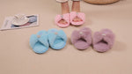 Load and play video in Gallery viewer, Millffy Toddler Little big kids Comfy Fluffy cute Beauty girls diamond bow open toe princess indoor Slippers
