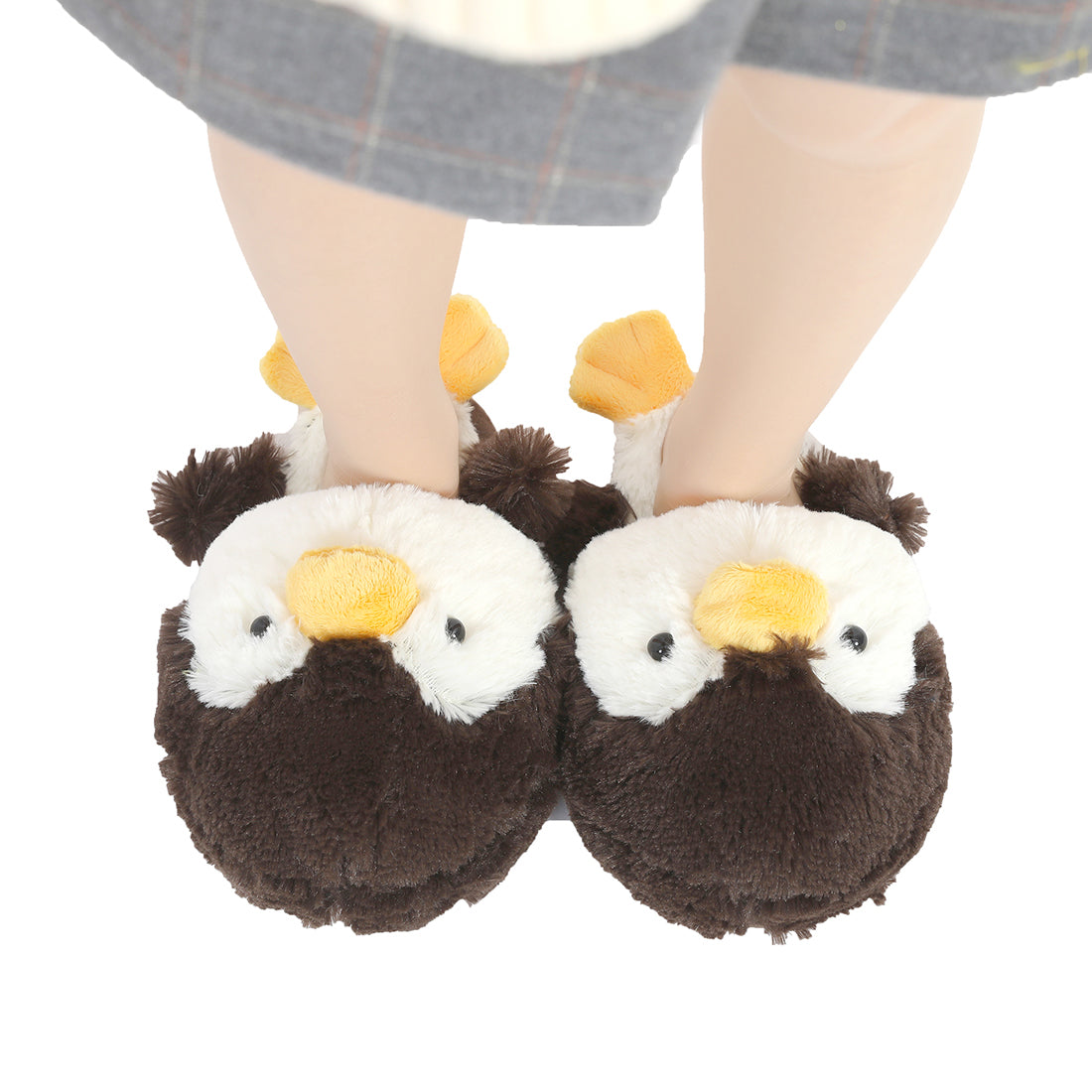 Millffy Kawaii Plush Duck Feet Slippers Novelty Warm Winter Teen Slippers Adult