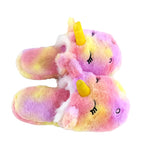 Load image into Gallery viewer, Millffy Stuffed Animal Rainbow Unicorn Plush Slippers Bedroom Slippers for Adult
