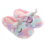 Load image into Gallery viewer, Millffy Fluffy Rainbow Unicorn Slippers cozy comfy Slippers Unicorn Gifts for Girls
