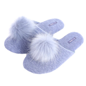 Millffy ballet slippers for women house shoes womens ballerina slippers yoga cozy pompom slippers