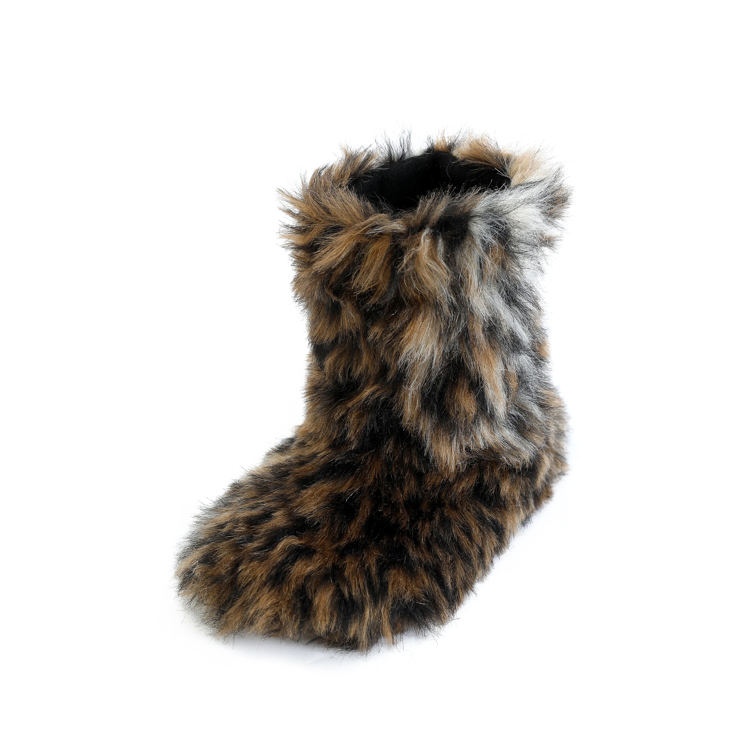 Millffy Winter Warm Women's Faux Fur Bootie Slippers Fuzzy Comfy Plush Boots