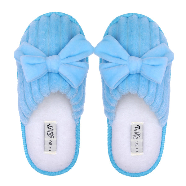 Millffy Pantofole Donna Memory Foam In Cotone Con Suola TPR - Gialle E Blu Con Ricamo Fulmine - Taglie S/M/L