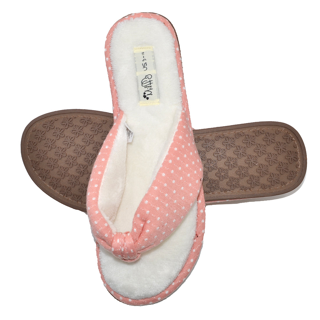 Millffy Cotton Cozy Shearling Thong Slide comfy Women girls Flip Flops Summer Slippers