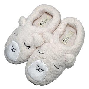 Millffy Womens Cute Cartoon Animal Soft Warm Plush Fuzzy Bear Slippers Winter House Shoes Lamb Slippers Sneakers