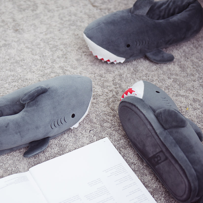 Millffy Cozy Fleece Shark Slippers champion slippers for men plush sneaker slippers Dolphin Slippers