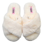 Load image into Gallery viewer, Millffy Spring Summer Women&#39;s SPA cozy comfy cross band Fur Slippers
