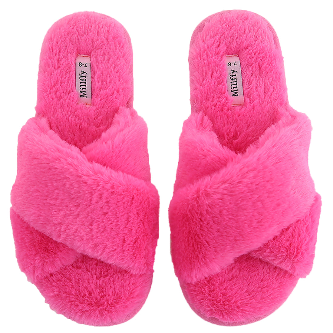 Millffy Spring Summer Women's Indoor SPA flip Flops cozy comfy Fur Slippers