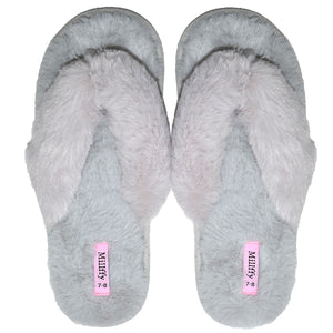 Millffy Spring Summer Women's Indoor SPA flip Flops cozy comfy Fur Slippers