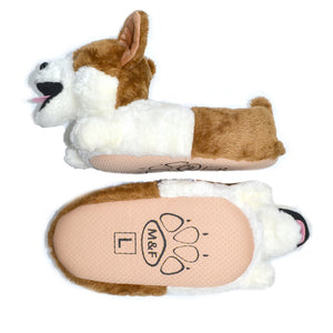Millffy Plush Classic Bunny Slippers Adult Sized Shepherd Dog Corgi Costume Footwear