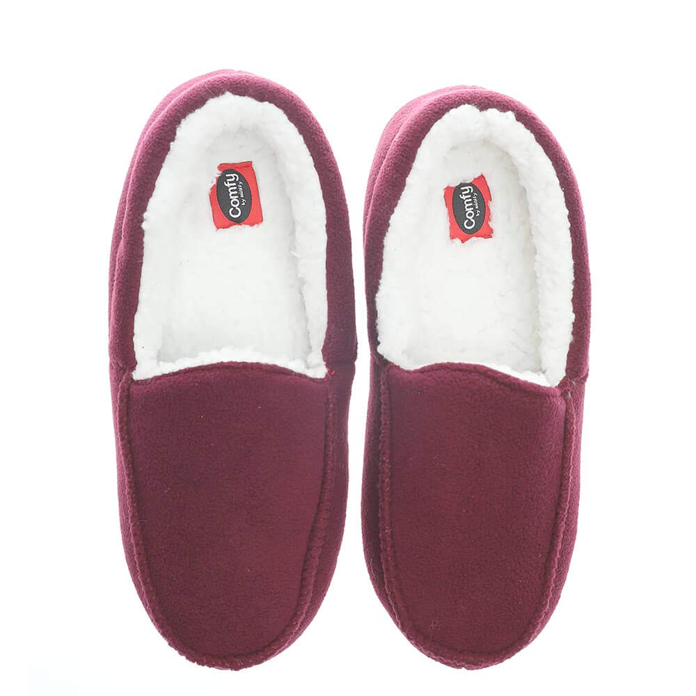 Millffy Collective Women's Pearson Sherpa Shearling Moccasin Slippers Fleece Comfy Soft House Shoes