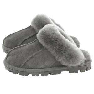 Millffy Unisex Comfortable Sheepskin Slippers Women's Handmade Cuff Slippers for Men Indoor Outdoor