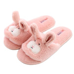 Load image into Gallery viewer, Open Toe Slippers for Women|Womens Cute Bunny Slippers|Pink Fuzzy Dog Slippers|flip Flops Indoor House Slippers
