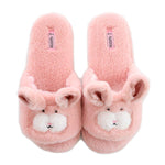 Load image into Gallery viewer, Open Toe Slippers for Women|Womens Cute Bunny Slippers|Pink Fuzzy Dog Slippers|flip Flops Indoor House Slippers

