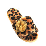 Load image into Gallery viewer, Millffy Fashion Sheepskin Women&#39;s Slippers Fluffy Leopard Thong Slippers Home Slippers Bedroom Shoes Slides
